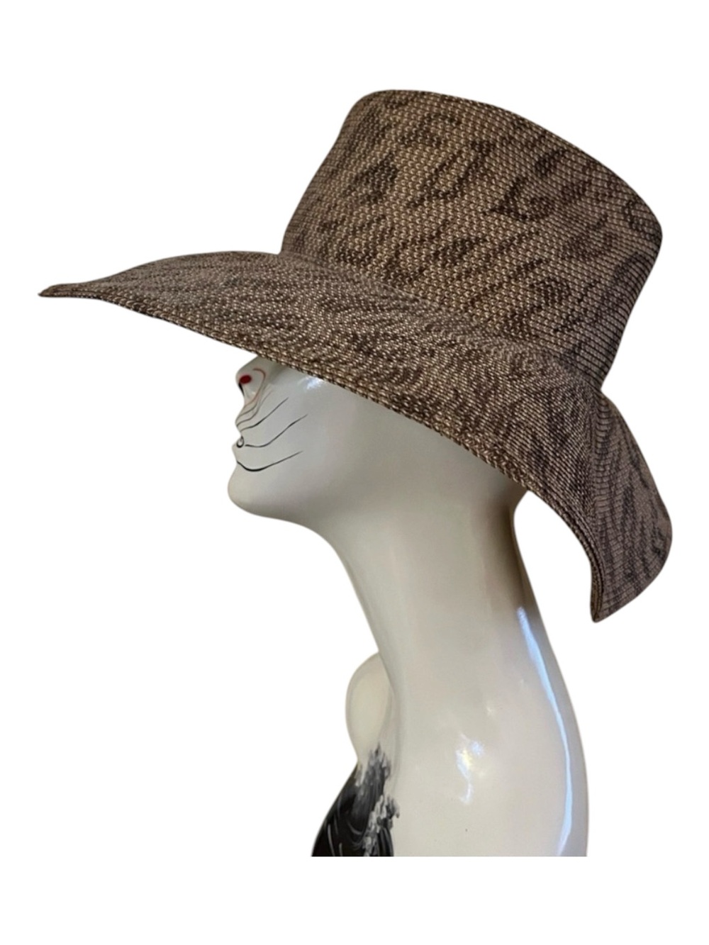 NWT Eric Javits Spotted Beauty Tan and Brown Leopard Patterned Hat